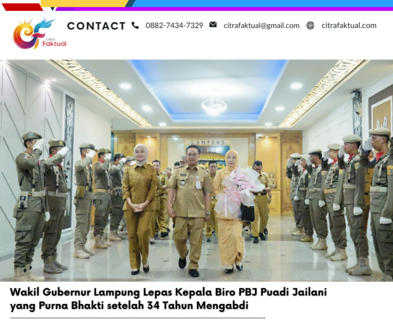 Wakil Gubernur Lampung Lepas Kepala Biro PBJ Puadi Jailani yang Purna Bhakti setelah 34 Tahun Mengabdi