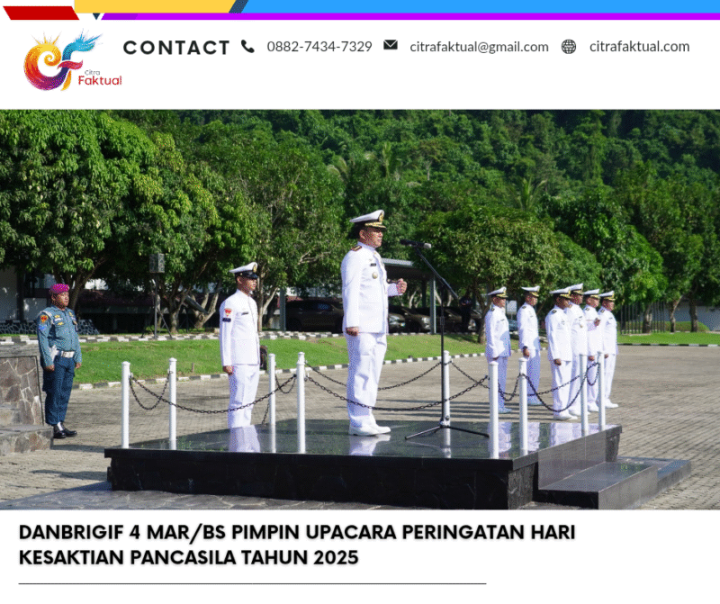 DANBRIGIF 4 MAR/BS PIMPIN UPACARA PERINGATAN HARI KESAKTIAN PANCASILA TAHUN 2025