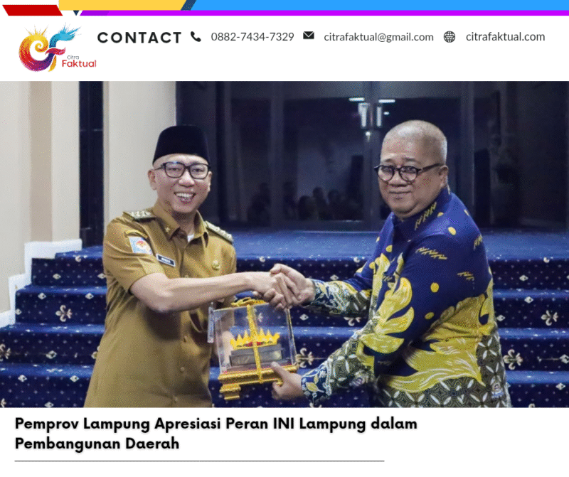 Pemprov Lampung Apresiasi Peran INI Lampung dalam Pembangunan Daerah