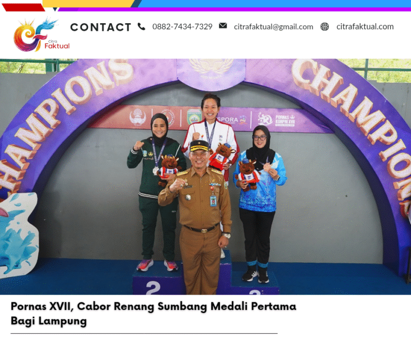 Pornas XVII, Cabor Renang Sumbang Medali Pertama Bagi Lampung