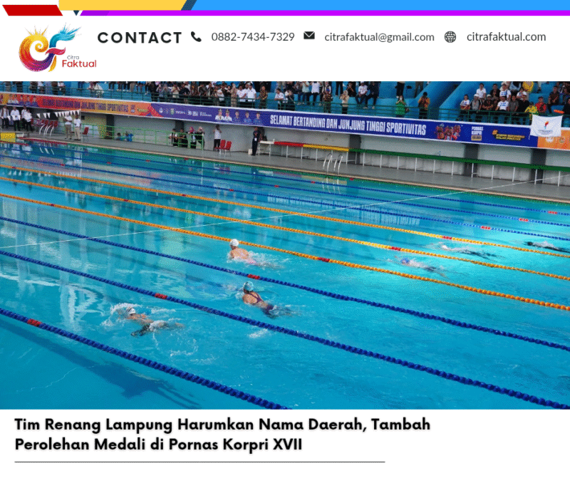 Tim Renang Lampung Harumkan Nama Daerah, Tambah Perolehan Medali di Pornas Korpri XVII