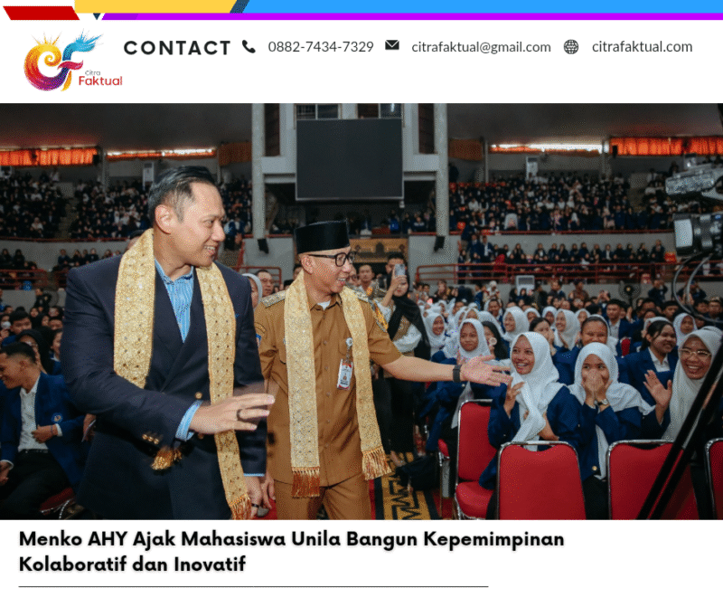 Menko AHY Ajak Mahasiswa Unila Bangun Kepemimpinan Kolaboratif dan Inovatif
