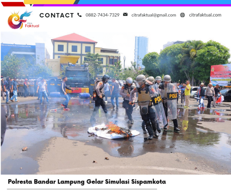 Polresta Bandar Lampung Gelar Simulasi Sispamkota