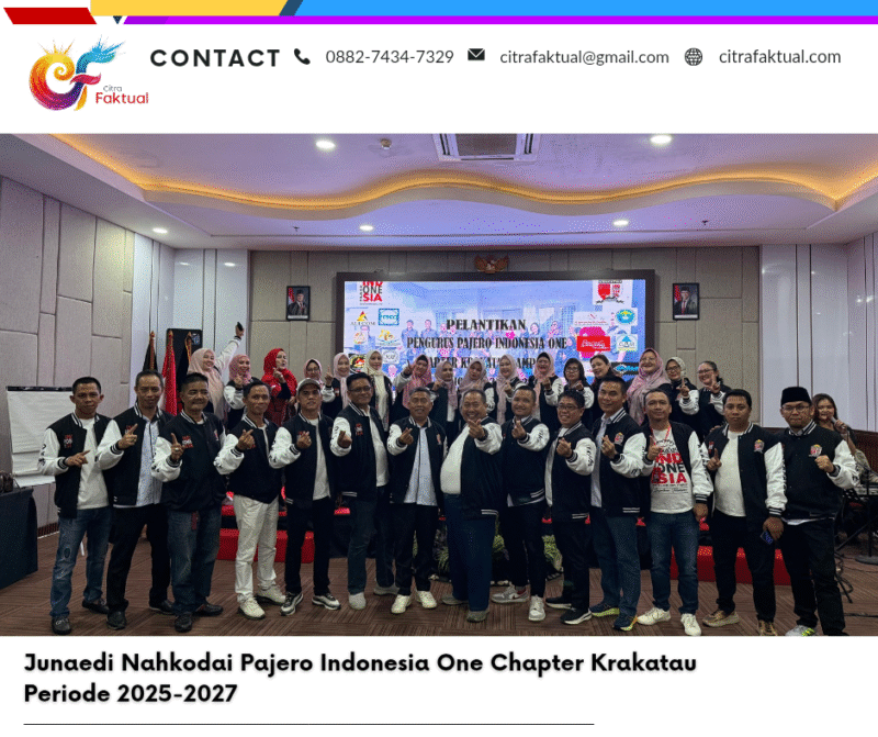 Junaedi Nahkodai Pajero Indonesia One Chapter Krakatau Periode 2025-2027