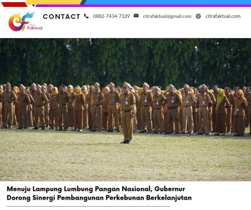 Menuju Lampung Lumbung Pangan Nasional, Gubernur Dorong Sinergi Pembangunan Perkebunan Berkelanjutan