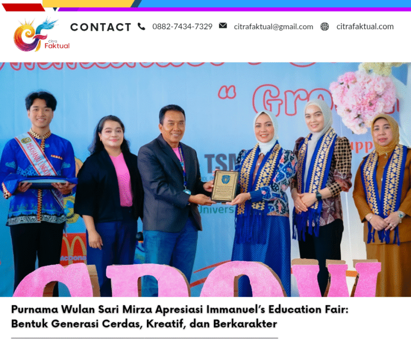 Purnama Wulan Sari Mirza Apresiasi Immanuel’s Education Fair: Bentuk Generasi Cerdas, Kreatif, dan Berkarakter