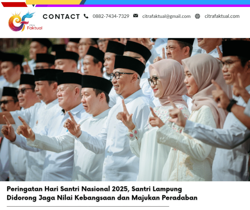 Peringatan Hari Santri Nasional 2025, Santri Lampung Didorong Jaga Nilai Kebangsaan dan Majukan Peradaban