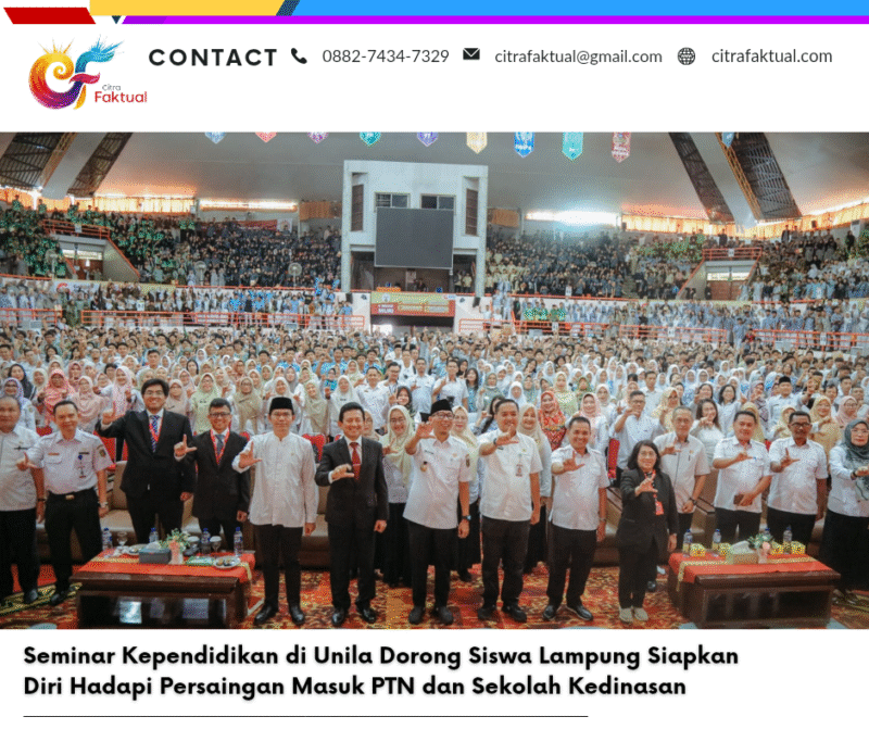 Seminar Kependidikan di Unila Dorong Siswa Lampung Siapkan Diri Hadapi Persaingan Masuk PTN dan Sekolah Kedinasan