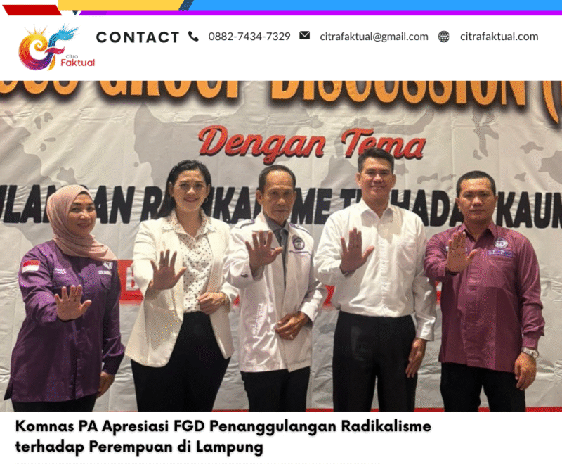 Komnas PA Apresiasi FGD Penanggulangan Radikalisme terhadap Perempuan di Lampung