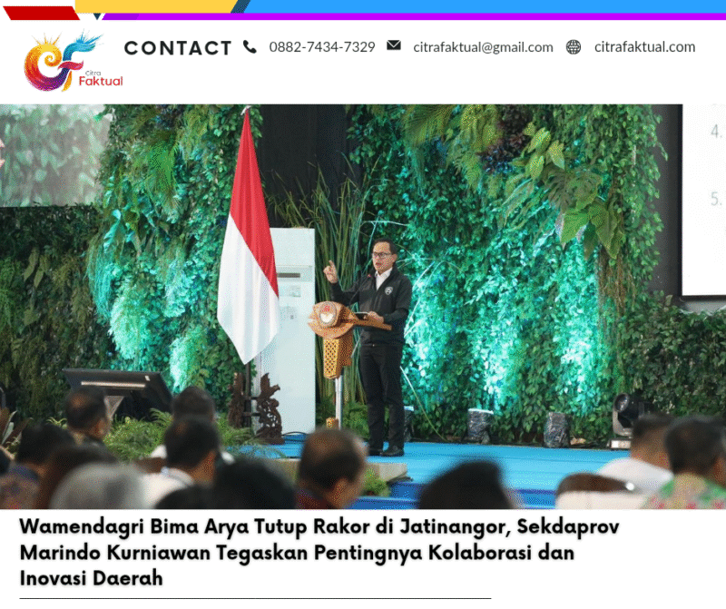 Wamendagri Bima Arya Tutup Rakor di Jatinangor, Sekdaprov Marindo Kurniawan Tegaskan Pentingnya Kolaborasi dan Inovasi Daerah