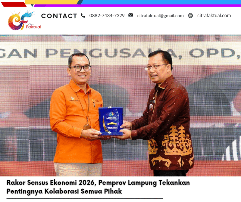 Rakor Sensus Ekonomi 2026, Pemprov Lampung Tekankan Pentingnya Kolaborasi Semua Pihak