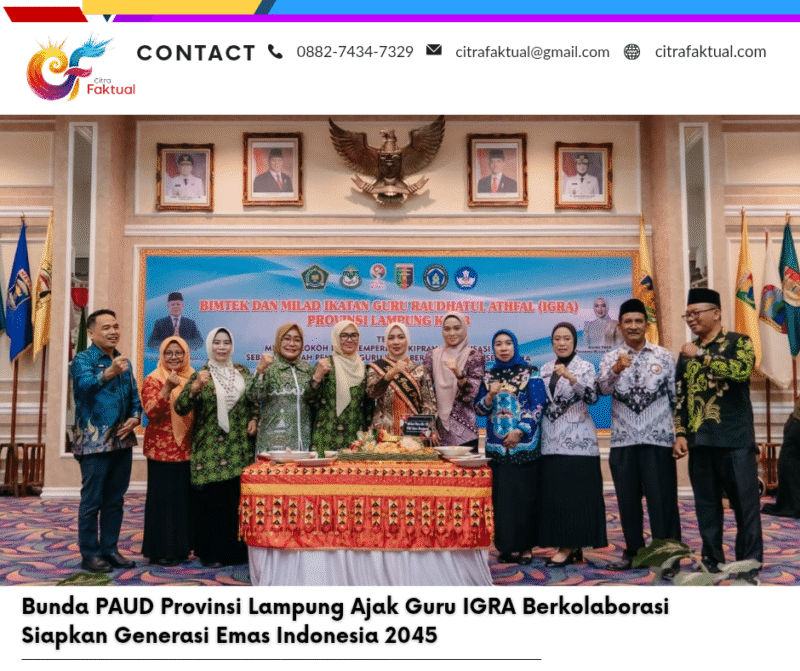 Bunda PAUD Provinsi Lampung Ajak Guru IGRA Berkolaborasi Siapkan Generasi Emas Indonesia 2045