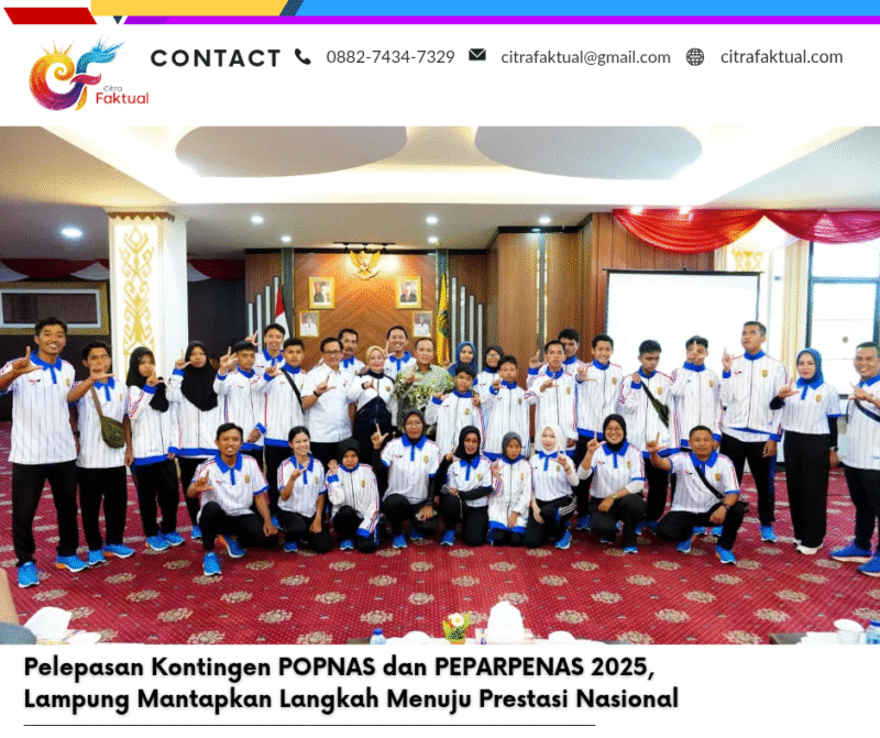Pelepasan Kontingen POPNAS dan PEPARPENAS 2025, Lampung Mantapkan Langkah Menuju Prestasi Nasional