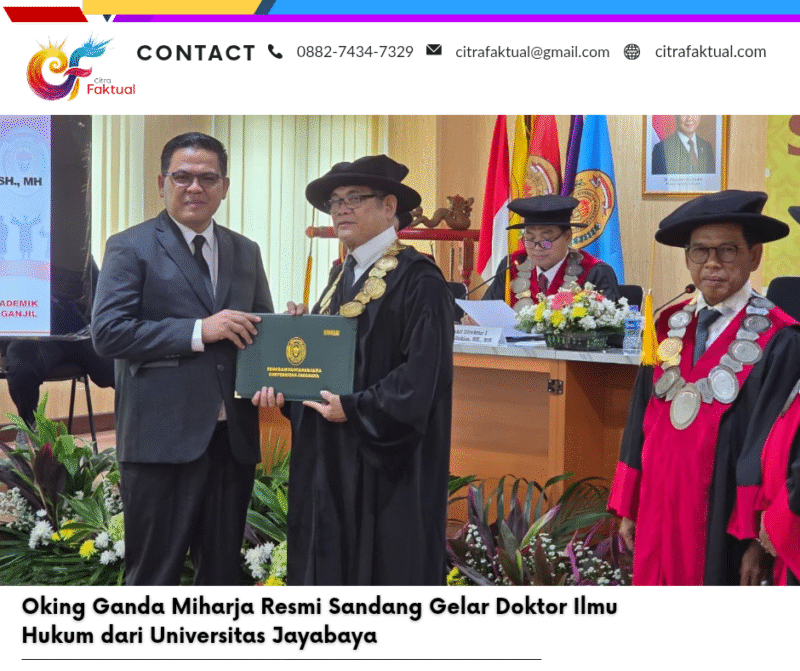 Oking Ganda Miharja Resmi Sandang Gelar Doktor Ilmu Hukum dari Universitas Jayabaya