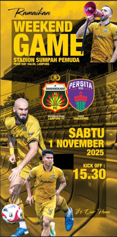 Bhayangkara Presisi Lampung FC Siap Jamu Persita Tangerang, Ajak Warga Lampung Ramaikan Stadion PKOR Sumpah Pemuda