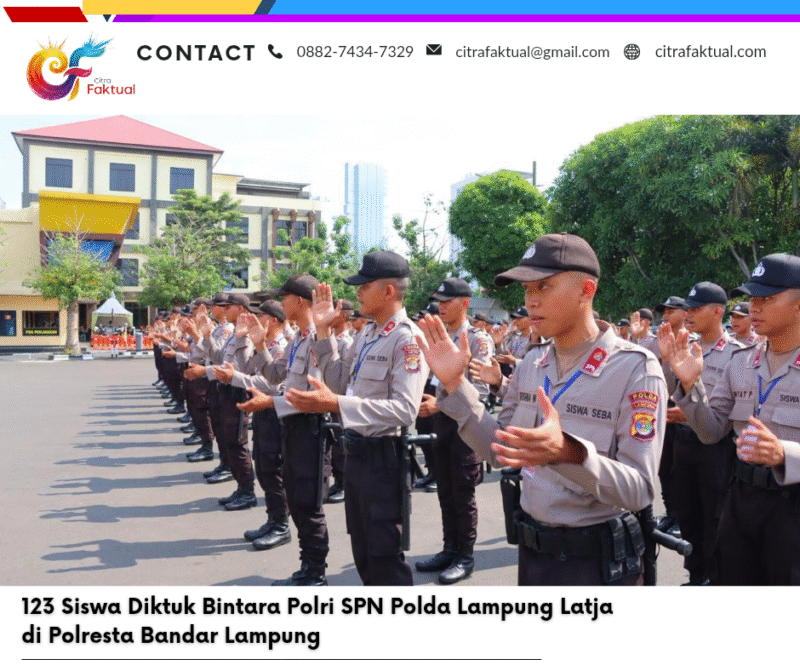 123 Siswa Diktuk Bintara Polri SPN Polda Lampung Latja di Polresta Bandar Lampung