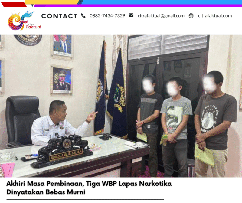 Akhiri Masa Pembinaan, Tiga WBP Lapas Narkotika Dinyatakan Bebas Murni