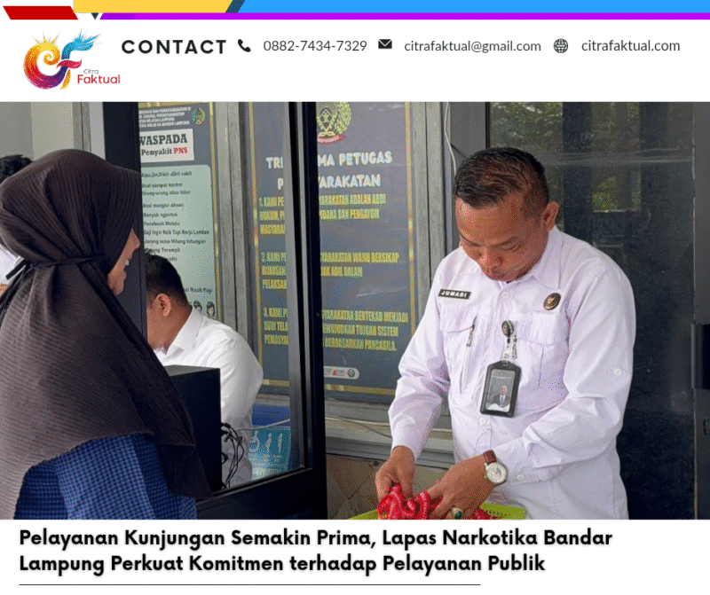 Pelayanan Kunjungan Semakin Prima, Lapas Narkotika Bandar Lampung Perkuat Komitmen terhadap Pelayanan Publik