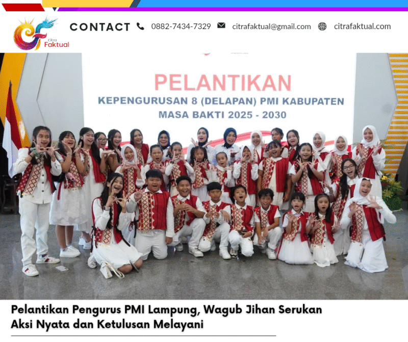 Pelantikan Pengurus PMI Lampung, Wagub Jihan Serukan Aksi Nyata dan Ketulusan Melayani