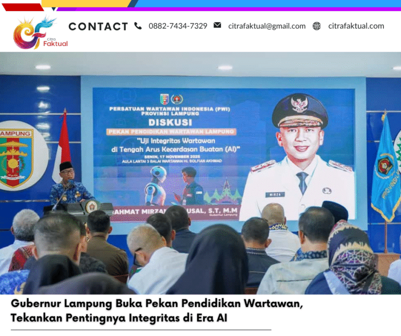 Gubernur Lampung Buka Pekan Pendidikan Wartawan, Tekankan Pentingnya Integritas di Era AI