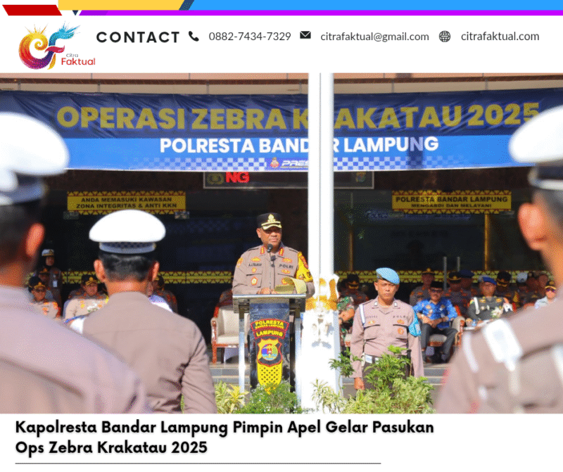 Kapolresta Bandar Lampung Pimpin Apel Gelar Pasukan Ops Zebra Krakatau 2025