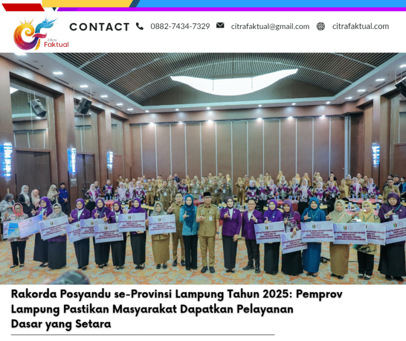 Rakorda Posyandu se-Provinsi Lampung Tahun 2025: Pemprov Lampung Pastikan Masyarakat Dapatkan Pelayanan Dasar yang Setara