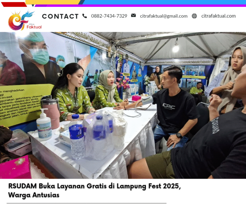 RSUDAM Buka Layanan Gratis di Lampung Fest 2025, Warga Antusias