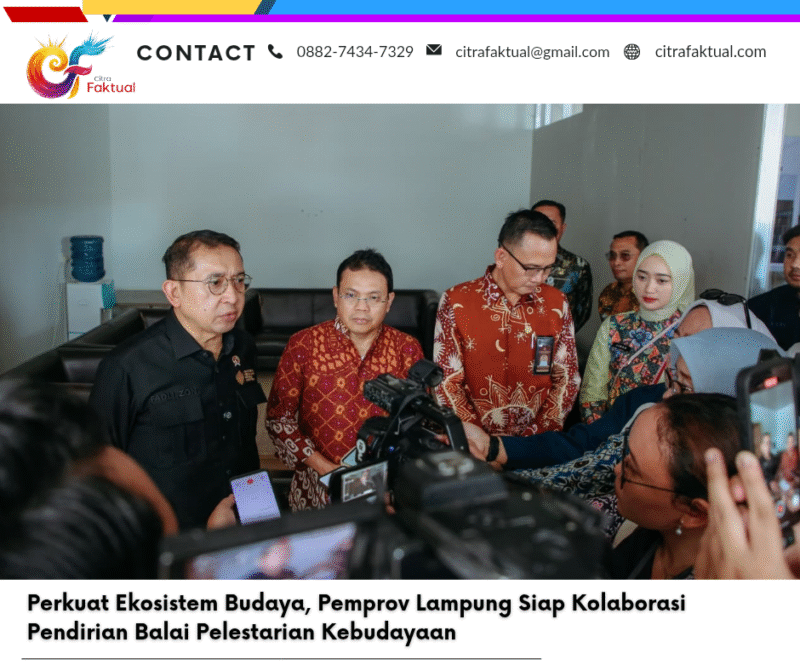 Perkuat Ekosistem Budaya, Pemprov Lampung Siap Kolaborasi Pendirian Balai Pelestarian Kebudayaan