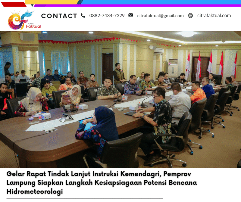 Gelar Rapat Tindak Lanjut Instruksi Kemendagri, Pemprov Lampung Siapkan Langkah Kesiapsiagaan Potensi Bencana Hidrometeorologi