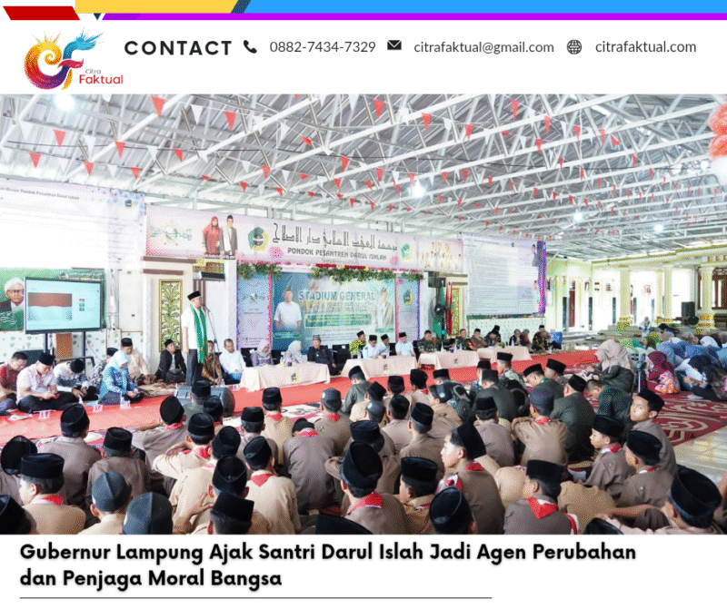 Gubernur Lampung Ajak Santri Darul Islah Jadi Agen Perubahan dan Penjaga Moral Bangsa