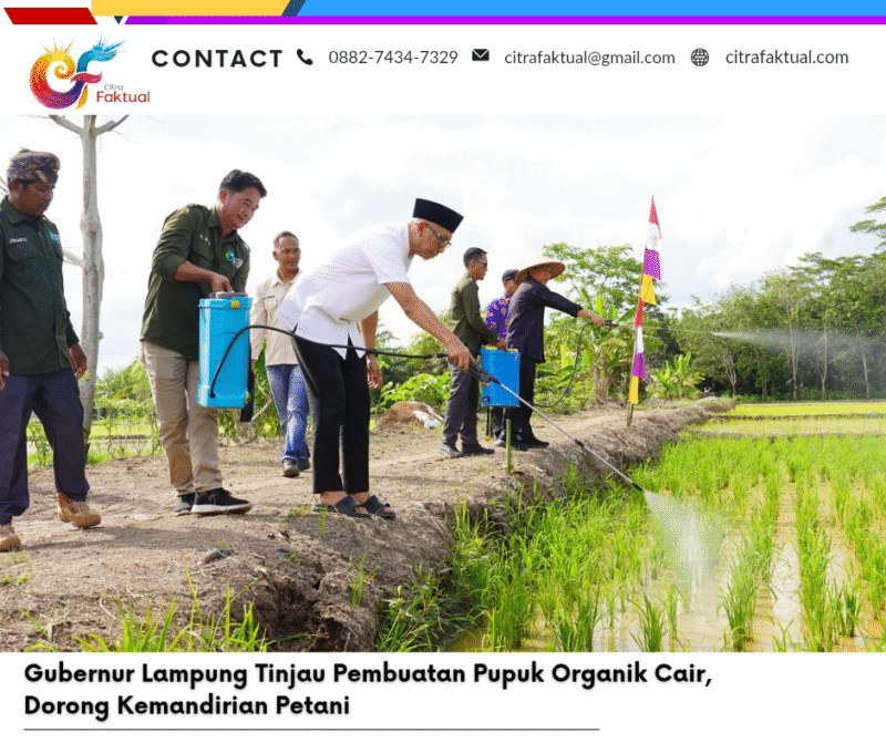 Gubernur Lampung Tinjau Pembuatan Pupuk Organik Cair, Dorong Kemandirian Petani