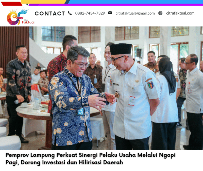 Pemprov Lampung Perkuat Sinergi Pelaku Usaha Melalui Ngopi Pagi, Dorong Investasi dan Hilirisasi Daerah