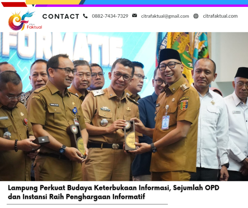 Lampung Perkuat Budaya Keterbukaan Informasi, Sejumlah OPD dan Instansi Raih Penghargaan Informatif