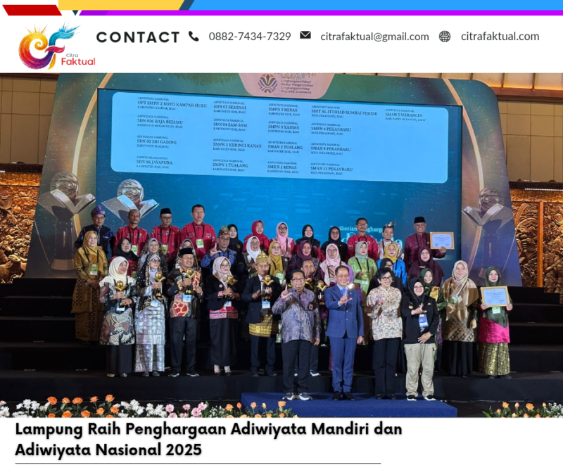 Lampung Raih Penghargaan Adiwiyata Mandiri dan Adiwiyata Nasional 2025