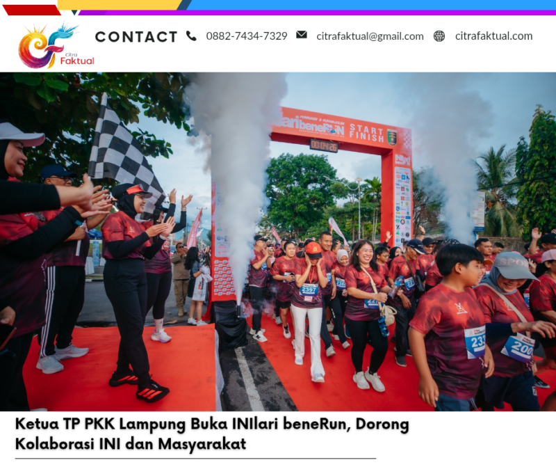 Ketua TP PKK Lampung Buka INIlari beneRun, Dorong Kolaborasi INI dan Masyarakat