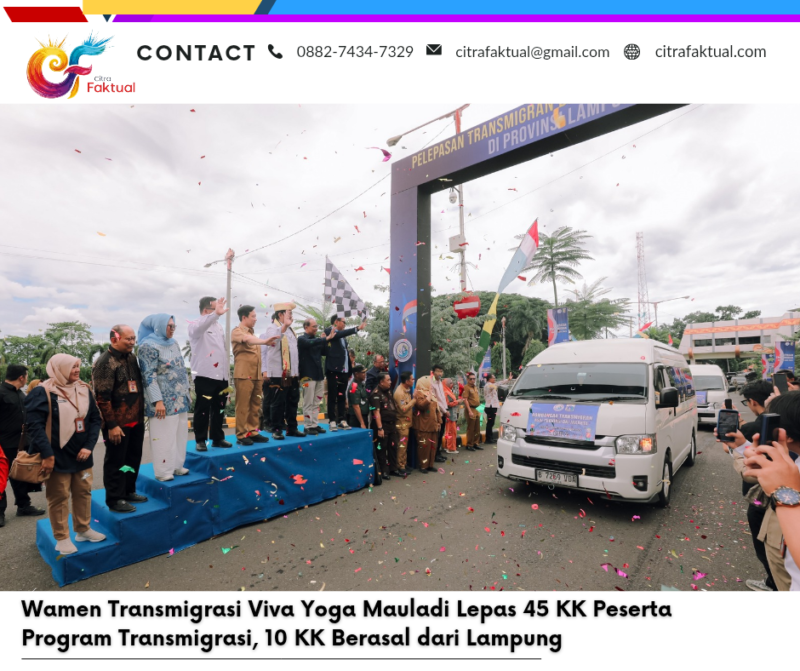 Wamen Transmigrasi Viva Yoga Mauladi Lepas 45 KK Peserta Program Transmigrasi, 10 KK Berasal dari Lampung