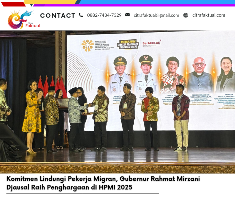 Komitmen Lindungi Pekerja Migran, Gubernur Rahmat Mirzani Djausal Raih Penghargaan di HPMI 2025