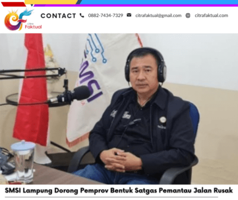 SMSI Lampung Dorong Pemprov Bentuk Satgas Pemantau Jalan Rusak