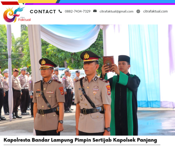 Kapolresta Bandar Lampung Pimpin Sertijab Kapolsek Panjang