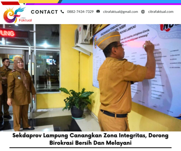 Sekdaprov Lampung Canangkan Zona Integritas, Dorong Birokrasi Bersih Dan Melayani